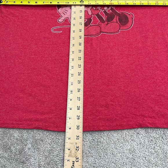 Disney Mickey Mouse Graphic T-Shirt Mens 2XL Red Crew Neck Short Sleeve Tee Top - Picture 6 of 8